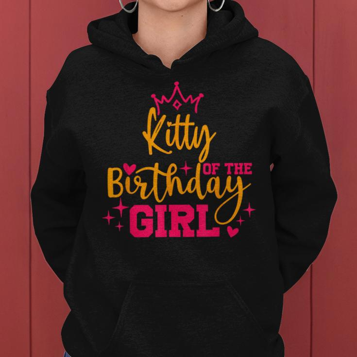 Cute Personalized Kitty Of The Birthday Girl Matching Family Women Hoodie