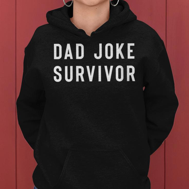 Dad Joke Survivor Sarcastic Funny Gifts For Dad Women Hoodie