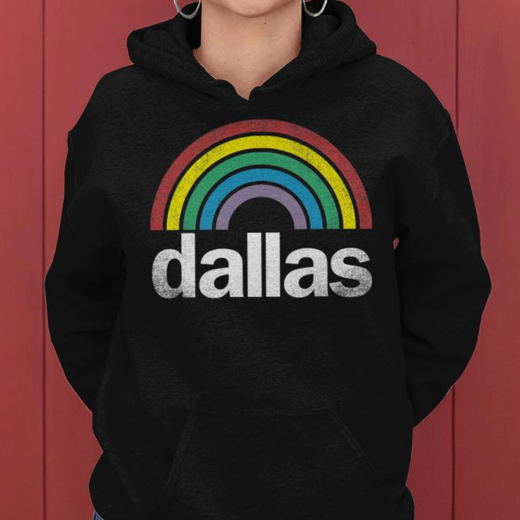 Dallas Rainbow 70S 80S Style Retro Gay Pride Men Women Women Hoodie