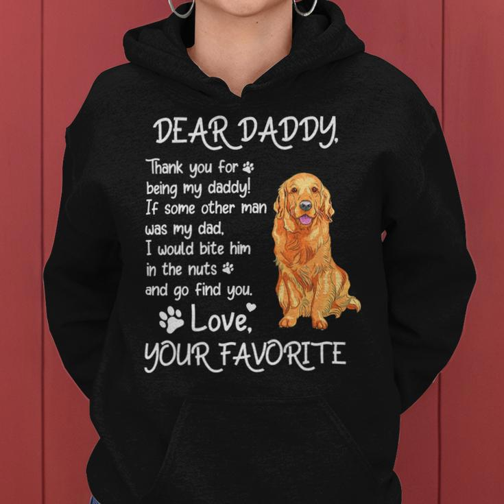 Dear Daddy Golden Retriever Dog Dad Fathers Day Women Hoodie