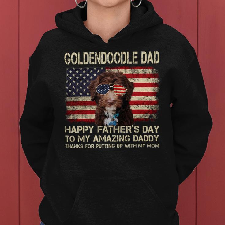 Dog Dad Goldendoodle Dog Dad Happy Fathers Day Women Hoodie