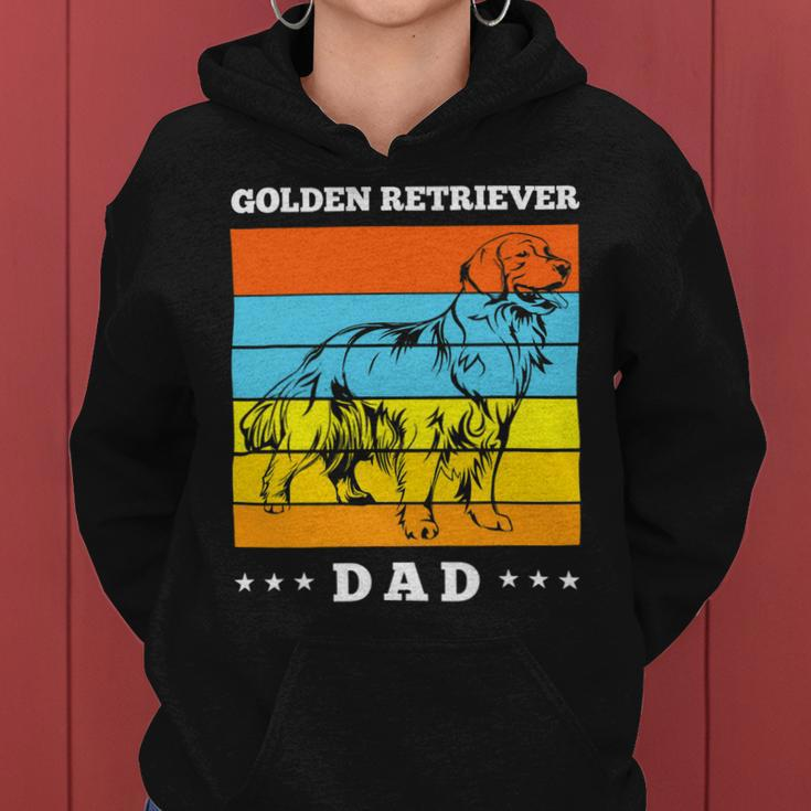 Dog Lover Golden Retriever Dad Retro Women Hoodie