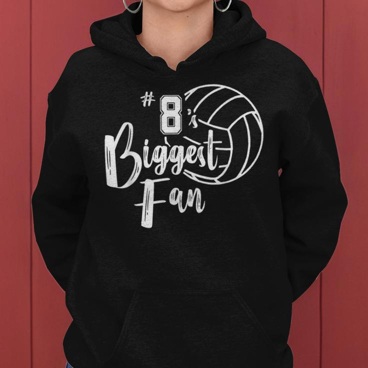 Eight 8'S Biggest Fan Volleyball Mom Volleyball Dad Women Hoodie
