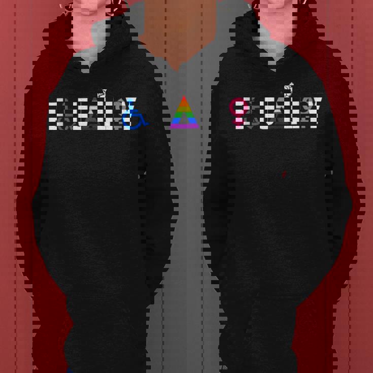 Equality Funny Lgbt Flag Gay Pride Month Lgbtq Rainbow Women Hoodie