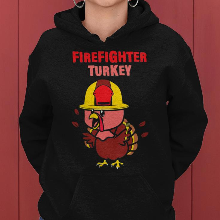 Firefighter Turkey Thanksgiving Women Hoodie