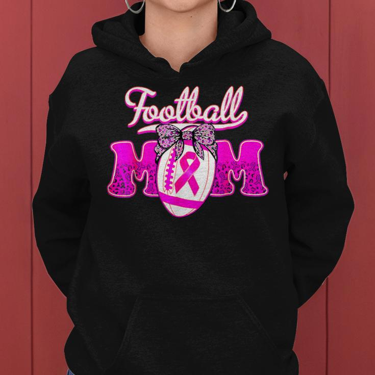 Football Cheer Mom Pink For Breast Cancer Warrior Women Hoodie