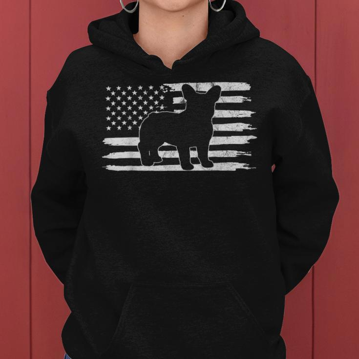 Frenchie 4Th Of July French Usa Flag Women Hoodie