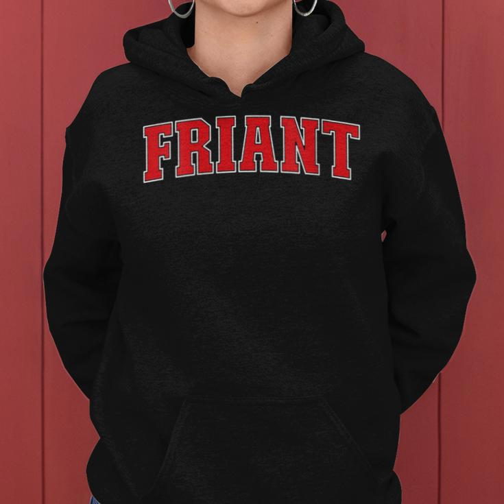 Friant California Souvenir Trip College Style Red Text Women Hoodie