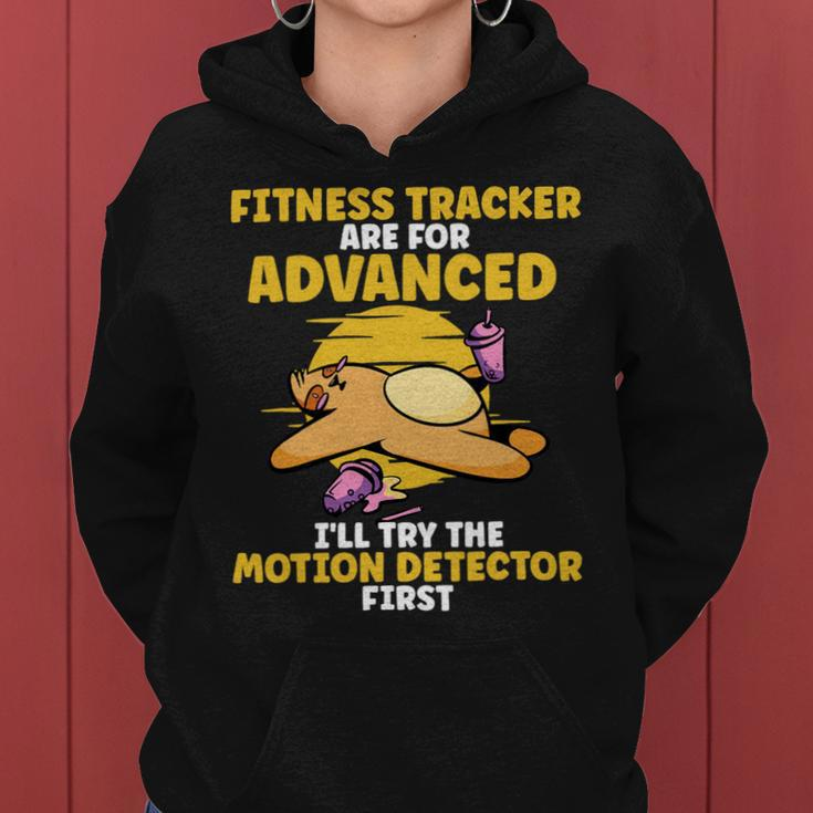 Funny Fitness Tracker Are For Advanced Work Out Sloth Women Hoodie
