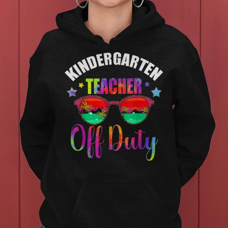 Funny Kindergarten Teacher Off Duty Retirement 2023 Women Hoodie
