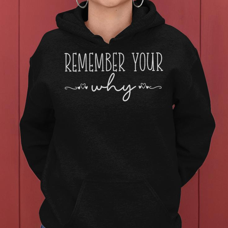 Sarcastic Inspirational Quote Remember Your Why Women Hoodie