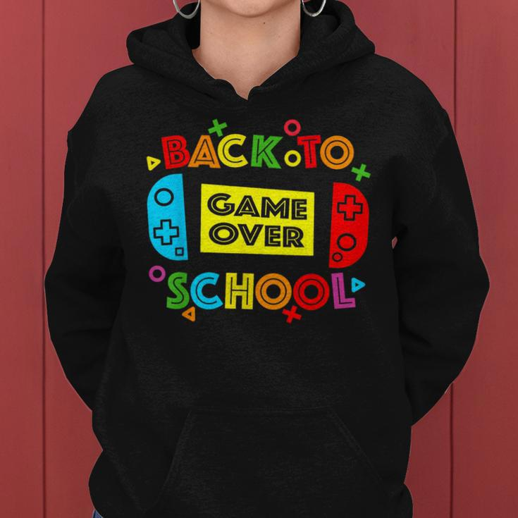 Game Over Back To School Funny Teacher Students Women Hoodie