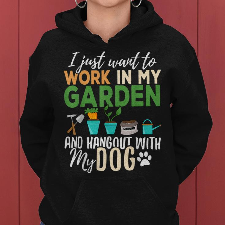 Gardening Dog Lover Gardener Garden Pet Gift Plants Women Hoodie