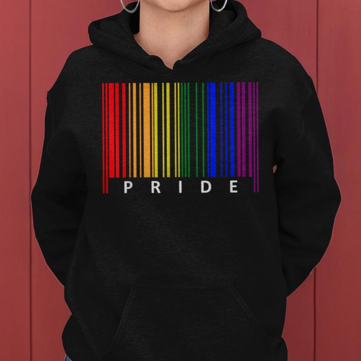 Gay Pride Funny Barcode Lgbtq Lesbian Transgender Rainbow Women Hoodie