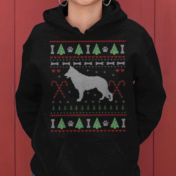 German Shepherd Ugly Sweater Christmas Dog Lover Women Hoodie