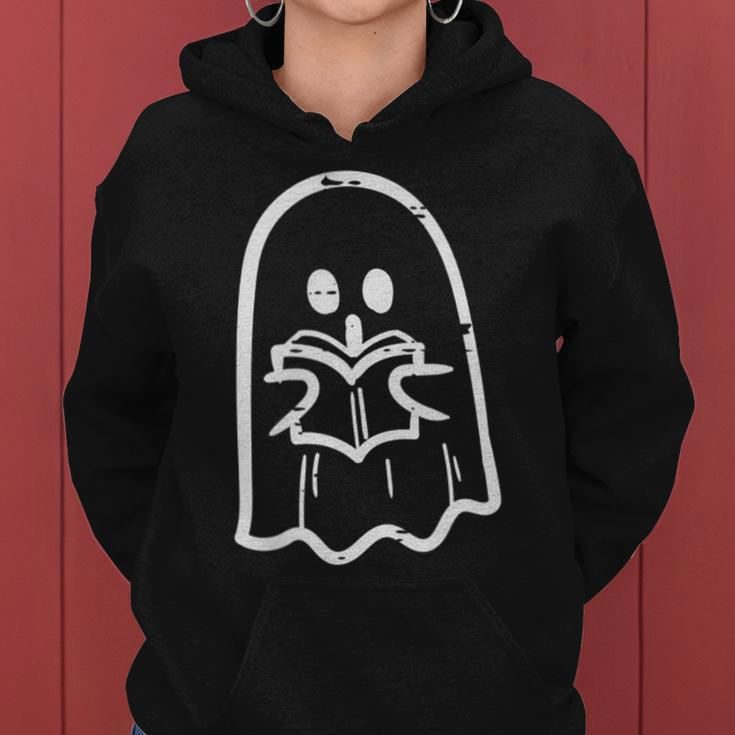 Ghost Reading Book Pocket Halloween Costume Bookworm Teacher Gifts For Teacher Funny Gifts Women Hoodie