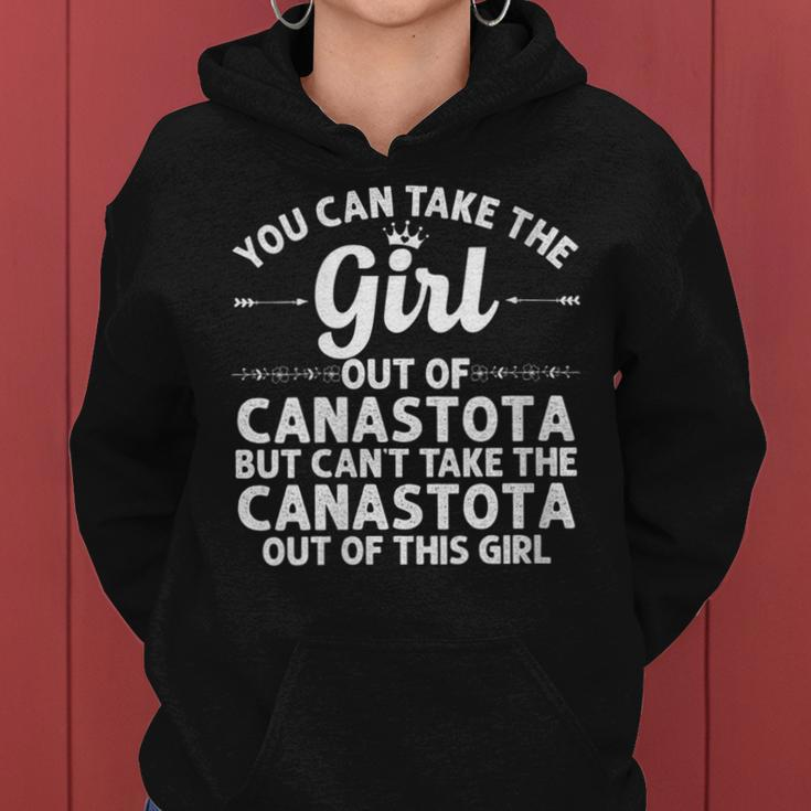 Girl Out Of Canastota Ny New York Home Roots Usa Women Hoodie