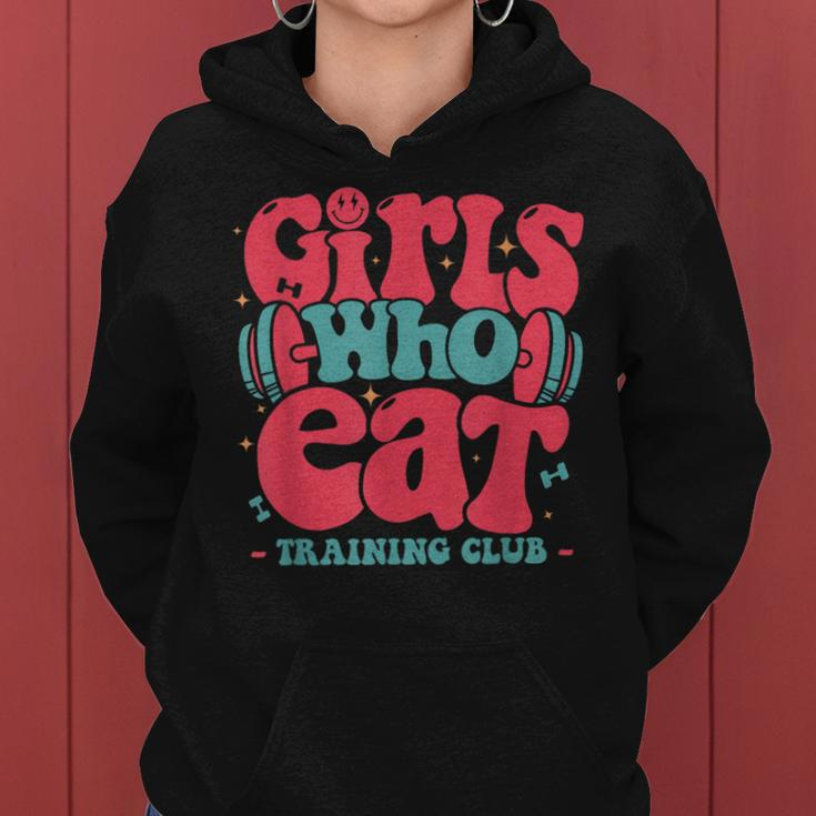 Girls Who Eat Training Club Barbell Fitness Gym Girls Women Hoodie