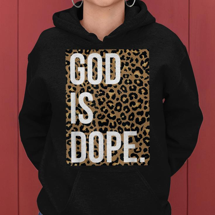 God Is Dope Leopard Women Hoodie