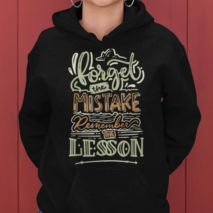 Groovy Forget The Mistake Remember The Lesson Retro Women Hoodie