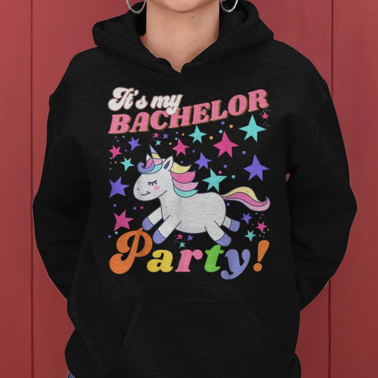 Groovy It's My Bachelor Party Unicorn Marriage Party Women Hoodie