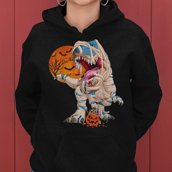 HalloweenRex For Boys Dinosaur T Rex Mummy Pumpkin Women Hoodie