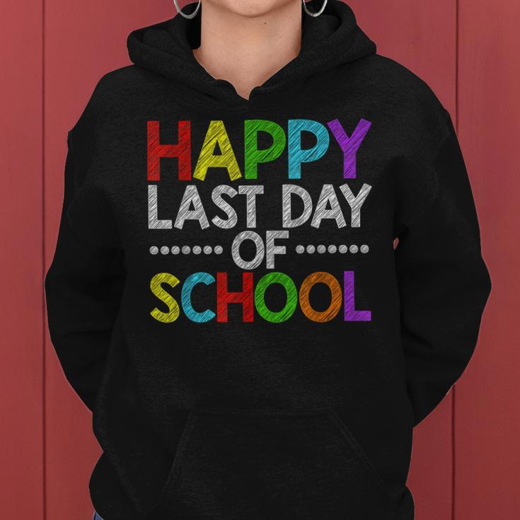 Happy Last Day Of School Funny Teacher And Student Summer Women Hoodie