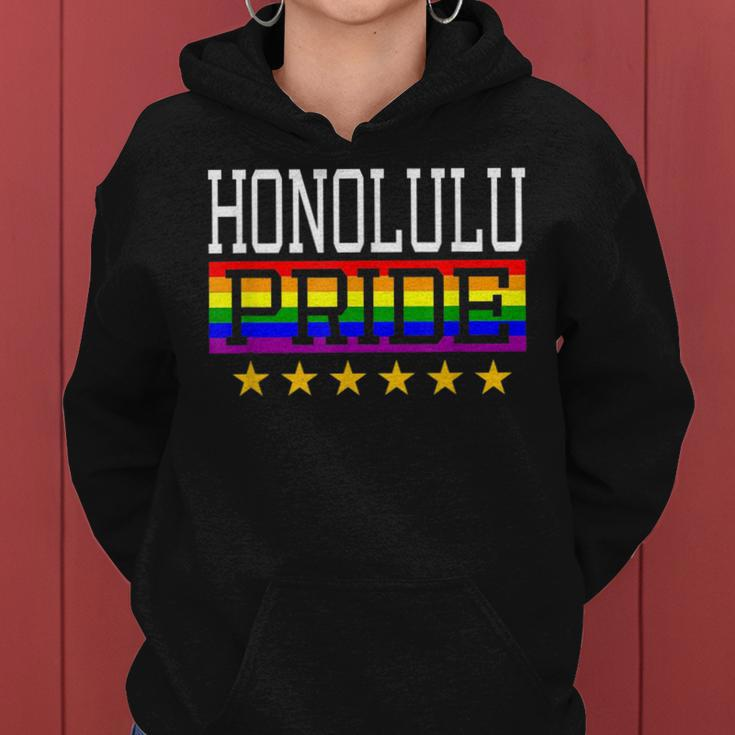 Honolulu Pride Gay Lesbian Queer Lgbt Rainbow Flag Hawaii Women Hoodie