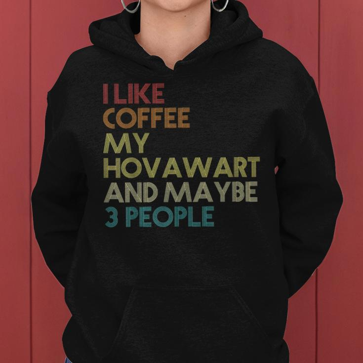 Hovawart Dog Owner Coffee Lovers Quote Vintage Retro Women Hoodie