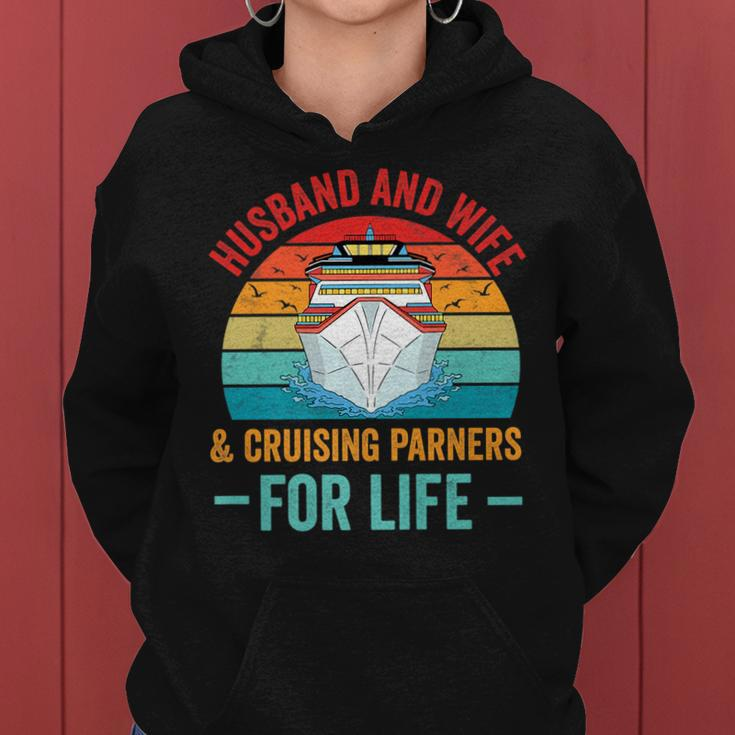 Husband And Wife Cruise Partners For Life Cruising Funny Women Hoodie