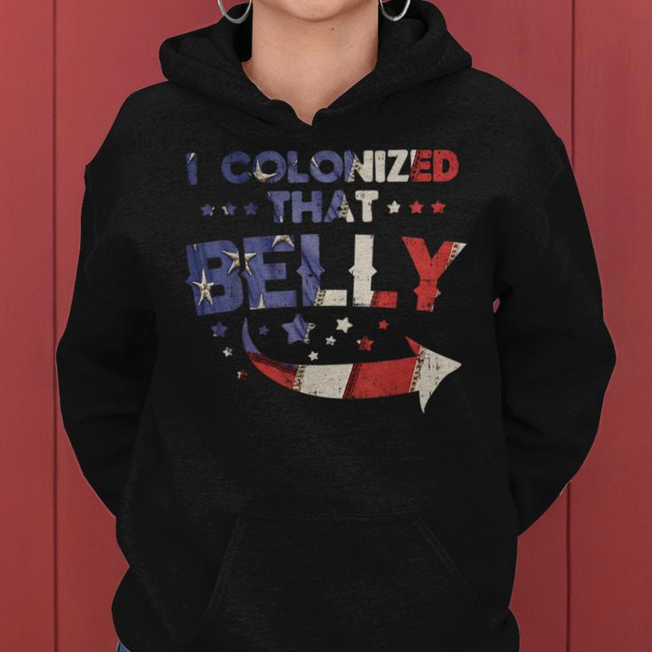 I Colonized That Belly 4Th Of July Pregnancy Dad Matching 1 Women Hoodie