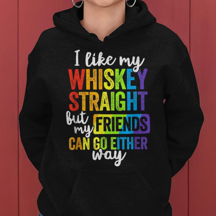 I Like My Whiskey Straight Lgbt Pride Gay Lesbian Women Hoodie
