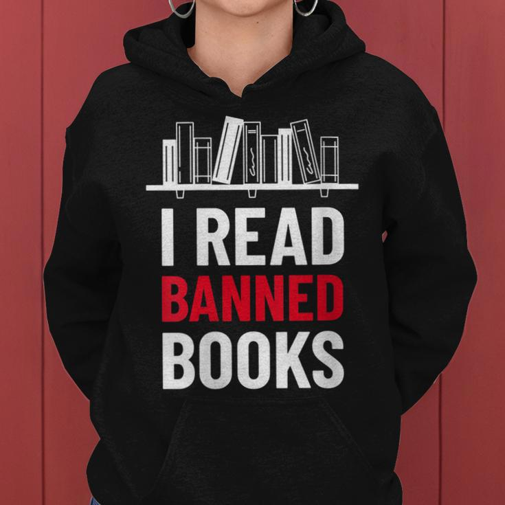 I Read Banned Books Banned Books Week Librarian Bibliofile Women Hoodie