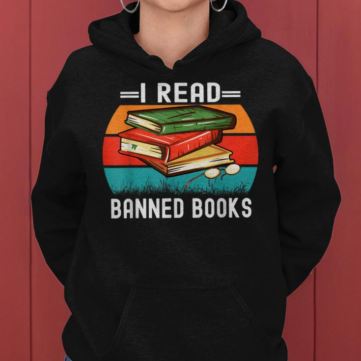 I Read Banned Books Teacher Bookworm Library Read Women Hoodie