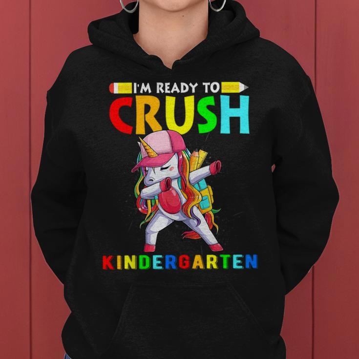 Im Ready To Crush Kindergarten Unicorn Girls Women Hoodie
