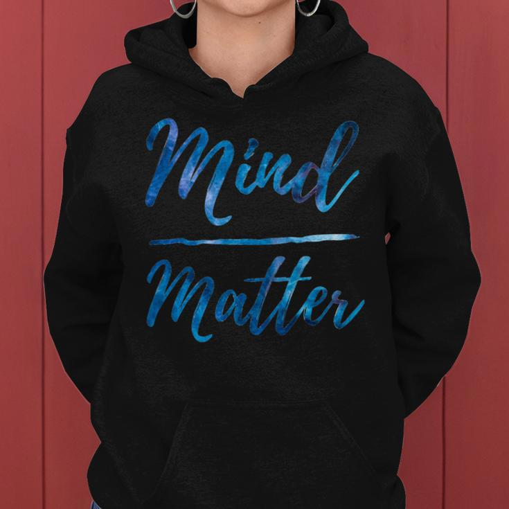 Inspirational Motivational Gym Quote Mind Over Matter Women Hoodie