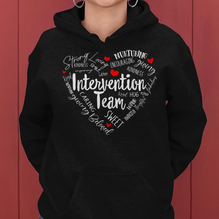 Intervention Teacher Specialist Squad Para Intervention Team Women Hoodie