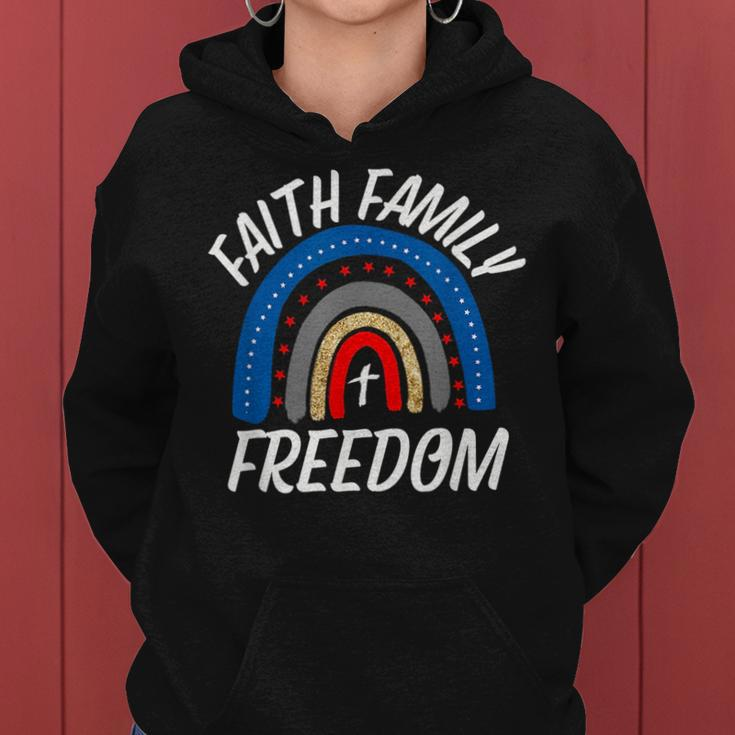 July 4Th Women’S Patriotic Faith Family Freedom American Women Hoodie