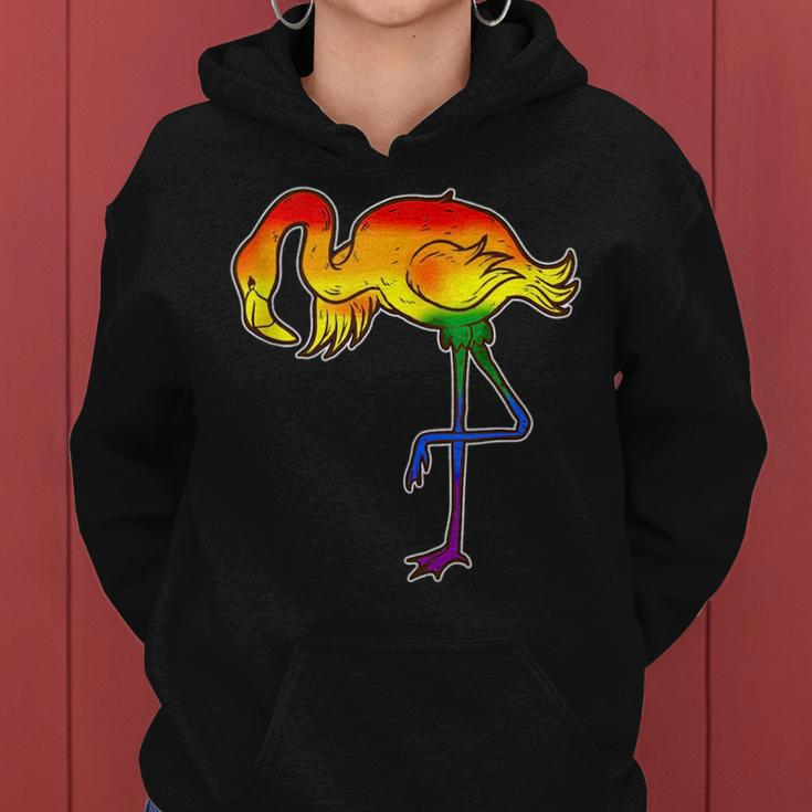 Lesbian Gay Bisexual Transgender Queer Flamingo Flag Women Hoodie