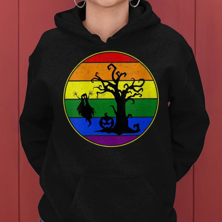 Lesbian Stuff Lgbtq Gay Goth Pride Rainbow Ghost Boo Spooky Women Hoodie