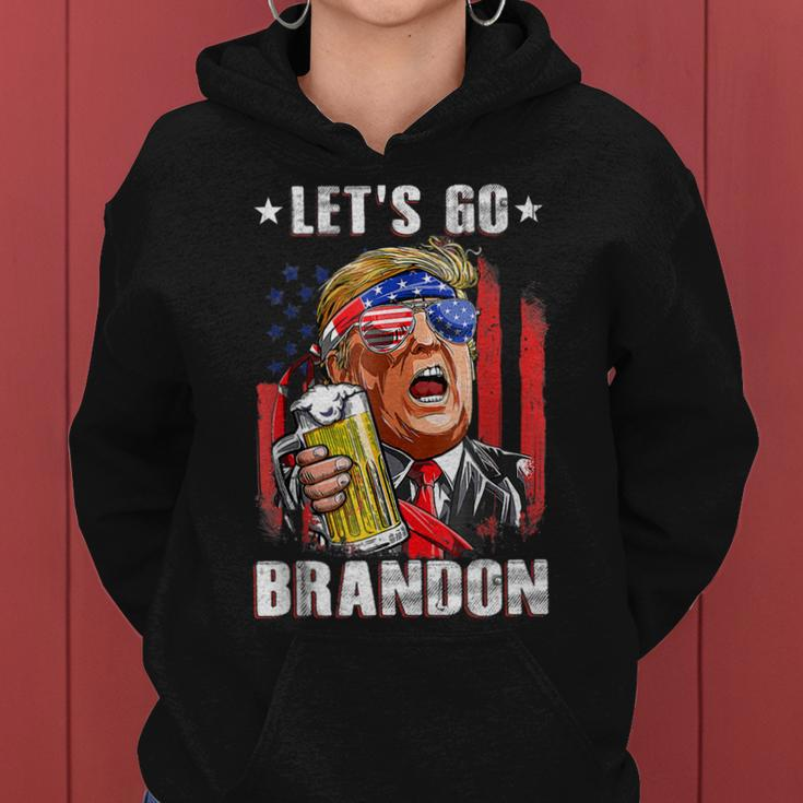Lets Go Beer Brandon Happy 4Th Of July Trump Beer Women Hoodie