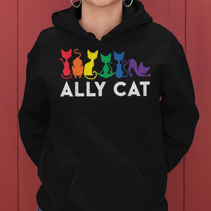 Lgbt Ally Cat Be Kind Gay Rainbow Funny Lgbtq Gifts Women Hoodie