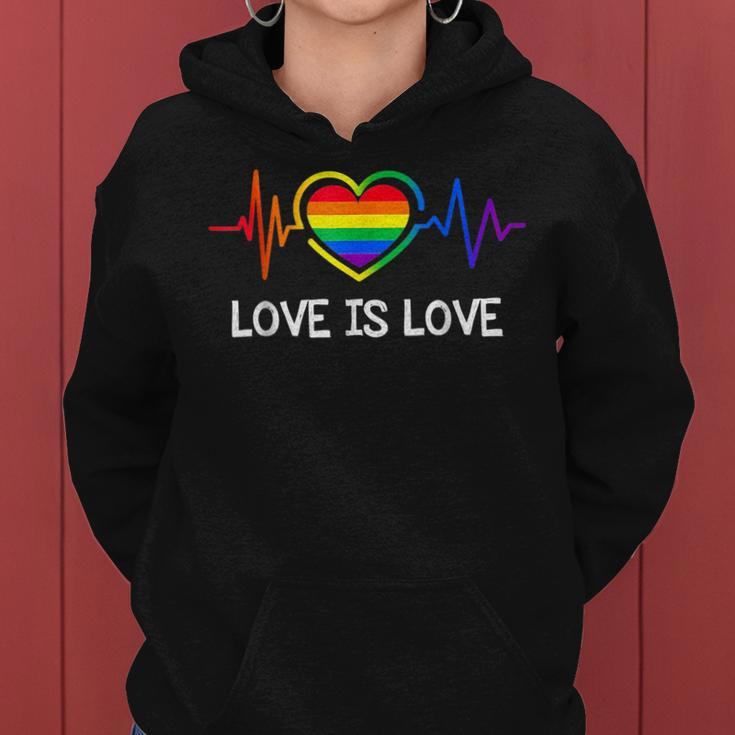 Lgbt Gay Pride Heartbeat Lesbian Gays Love Sexy Rainbow Gift Women Hoodie