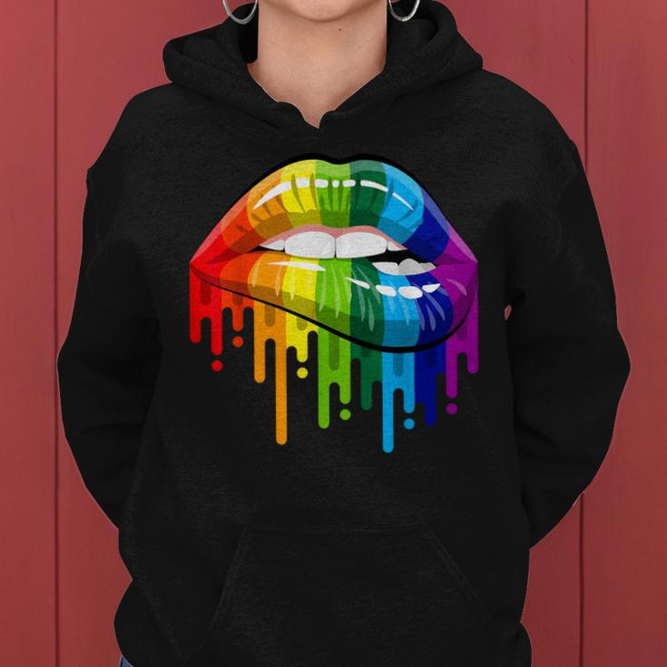 Lgbt Rainbow Lips Pride Gay Homosexual Lesbian Women Hoodie
