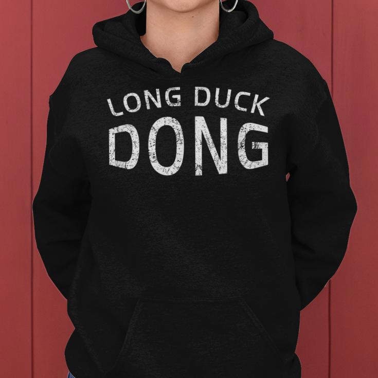 Long Duck Dong Funny Vintage Retro 80S Women Hoodie