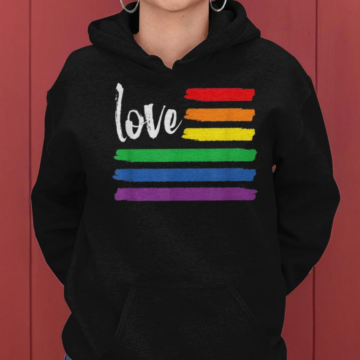 Love Gay Pride Lgbt Rainbow Flag Men Women Kids Gift Women Hoodie