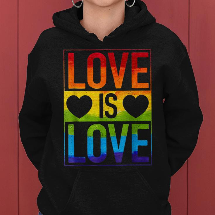 Love Is Love Lgbt Gay Lesbian Pride Lgbtq Ally Rainbow Color Women Hoodie