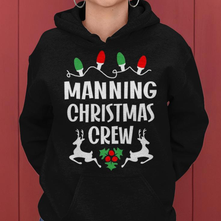 Manning Name Gift Christmas Crew Manning Women Hoodie