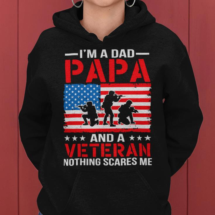 Mens Im A Dad Papa And A Veteran For Dad Fathers Day Grandpa 22 Women Hoodie