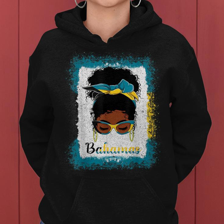Messy Bun Bahamian Bahamas Flag Womens Woman Girl Bahamas Funny Gifts Women Hoodie